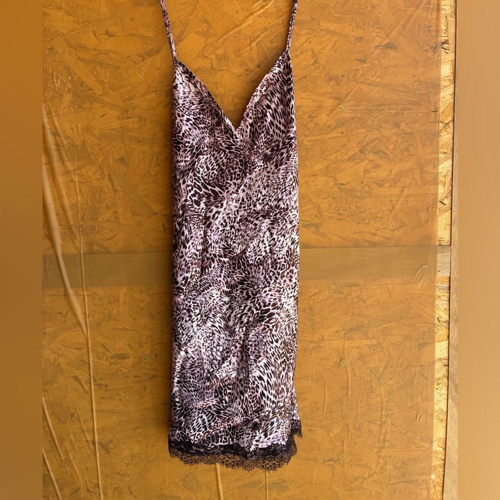 NWOT In Bloom by Jonquil Pink and Brown Nightgown Size X-Large